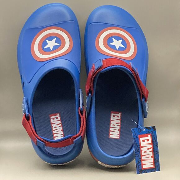 Mens Ground Up Marvel Captain America Avengers Clogs Brand New w/ Tags Size 12 - Picture 5 of 8